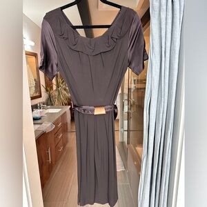 Rozae Nichols chocolate brown cocktail dress.